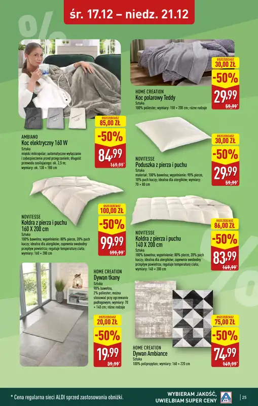 Aldi - gazetka promocyjna GLIWICE: WIELKIE OTWARCIE już w środę: 17.12! od środy 17.12 do niedzieli 21.12 - strona 25