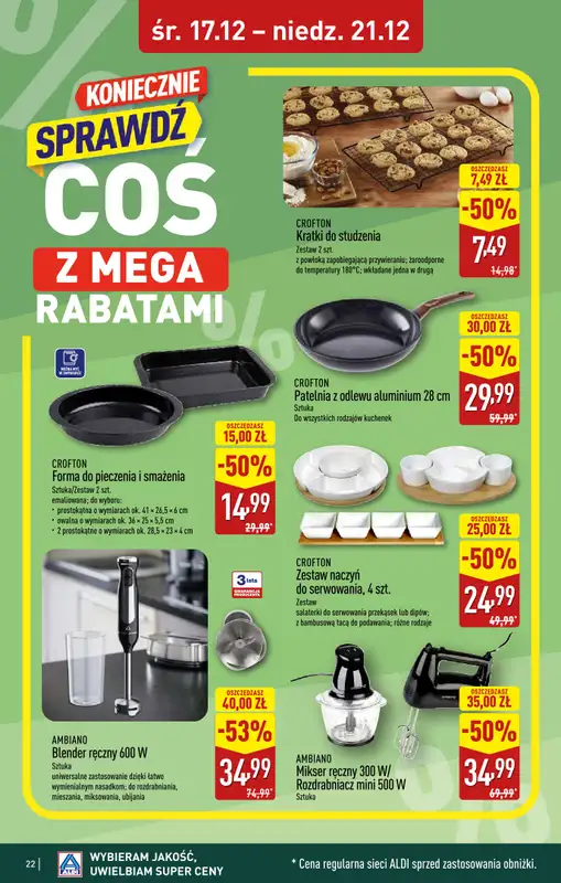Aldi - gazetka promocyjna GLIWICE: WIELKIE OTWARCIE już w środę: 17.12! od środy 17.12 do niedzieli 21.12 - strona 22