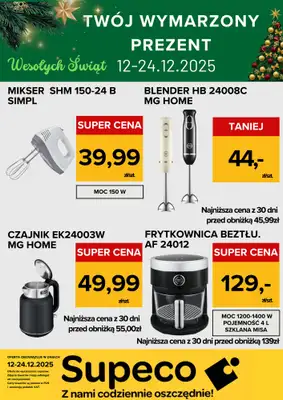 Supeco - gazetka promocyjna Twój Wymarzony Prezent od piątku 12.12 do środy 24.12
