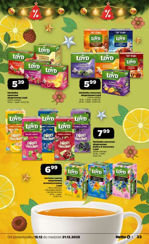 Netto - gazetka promocyjna Gazetka Spożywcza od poniedziałku 15.12 do niedzieli 21.12 - strona 33