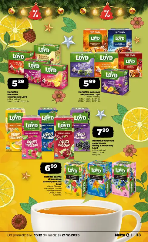 Netto - gazetka promocyjna Gazetka Spożywcza od poniedziałku 15.12 do niedzieli 21.12 - strona 33