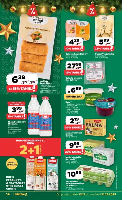Netto - gazetka promocyjna Gazetka Spożywcza od poniedziałku 15.12 do niedzieli 21.12 - strona 14