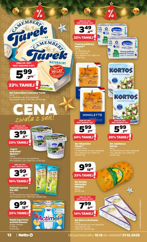 Netto - gazetka promocyjna Gazetka Spożywcza od poniedziałku 15.12 do niedzieli 21.12 - strona 12