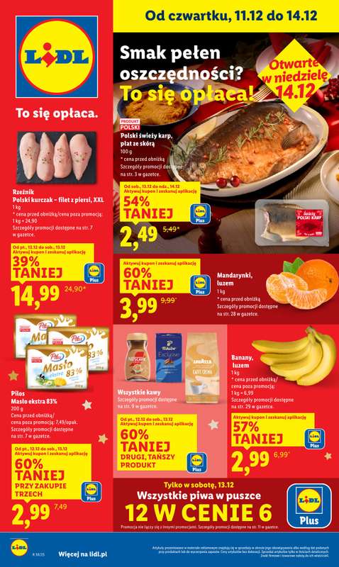 Lidl - gazetka promocyjna Oferta od czwartku od czwartku 11.12 do niedzieli 14.12