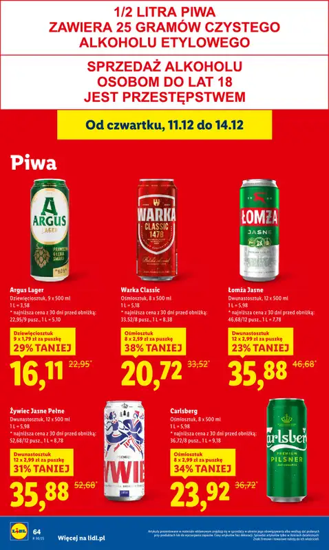 Lidl - gazetka promocyjna Oferta od czwartku od czwartku 11.12 do niedzieli 14.12 - strona 63