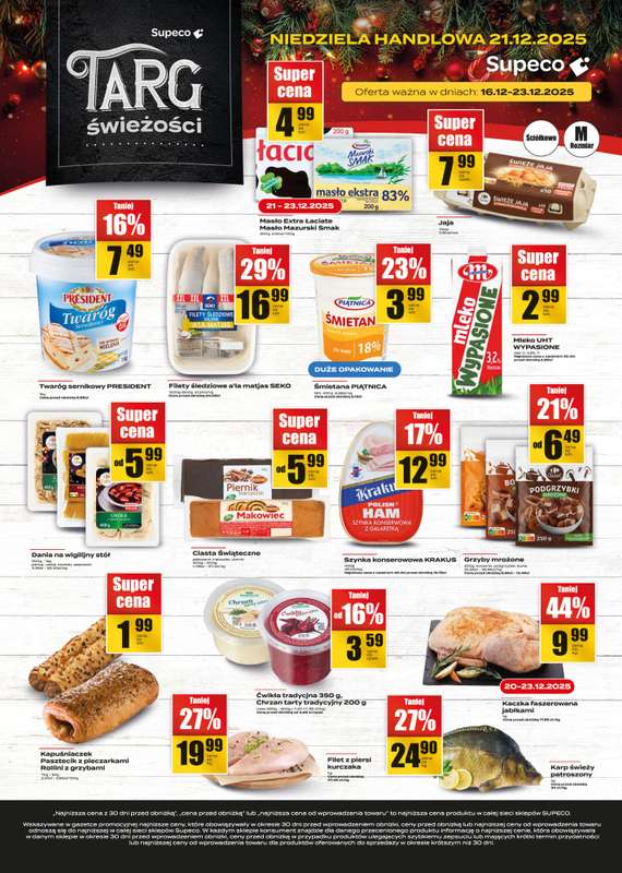 Supeco - gazetka promocyjna Targ świeżości od wtorku 16.12 do wtorku 23.12