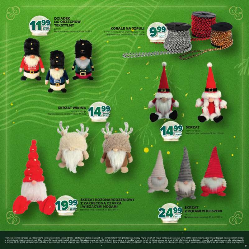 Stokrotka - gazetka promocyjna Katalog Boże Narodzenie  do poniedziałku 29.12 - strona 21