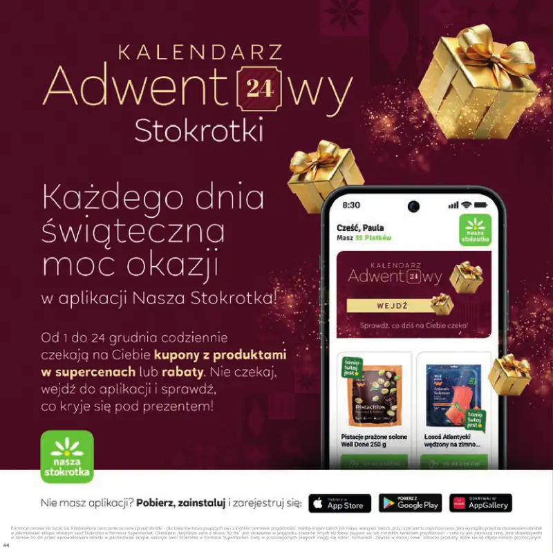 Stokrotka - gazetka promocyjna Katalog Boże Narodzenie  do poniedziałku 29.12 - strona 44