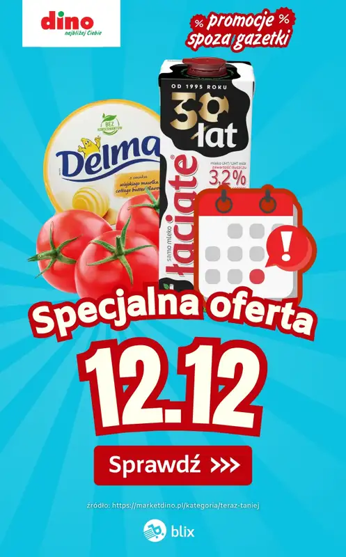 Dino - gazetka promocyjna Specjalna oferta na 12.12.2025 - promocje spoza gazetki od piątku 12.12 do piątku 12.12