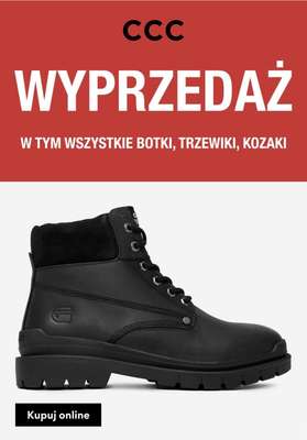 CCC - gazetka promocyjna Wyprzedaż na wszystkie botki, trzewiki i kozaki od piątku 12.12 
