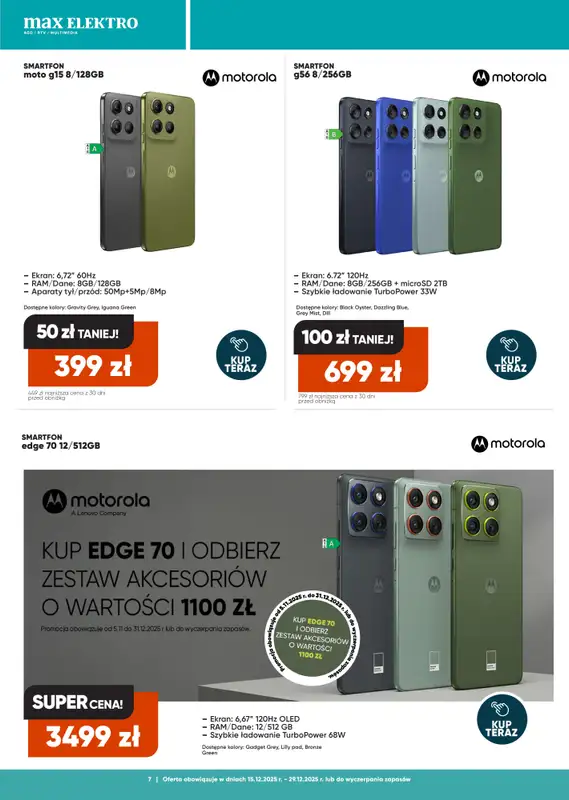 Max Elektro - gazetka promocyjna Gazetka od poniedziałku 15.12 do poniedziałku 29.12 - strona 7