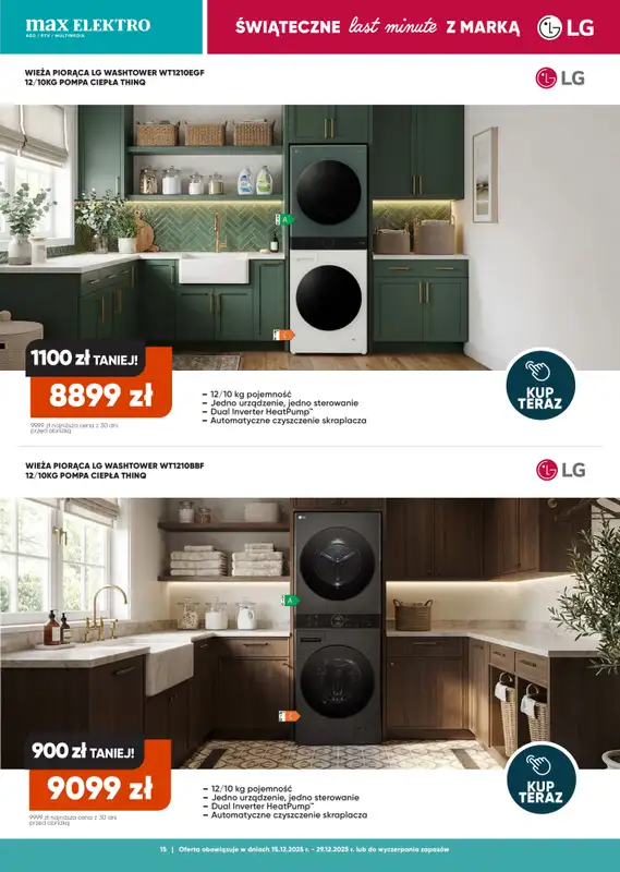 Max Elektro - gazetka promocyjna Gazetka od poniedziałku 15.12 do poniedziałku 29.12 - strona 15