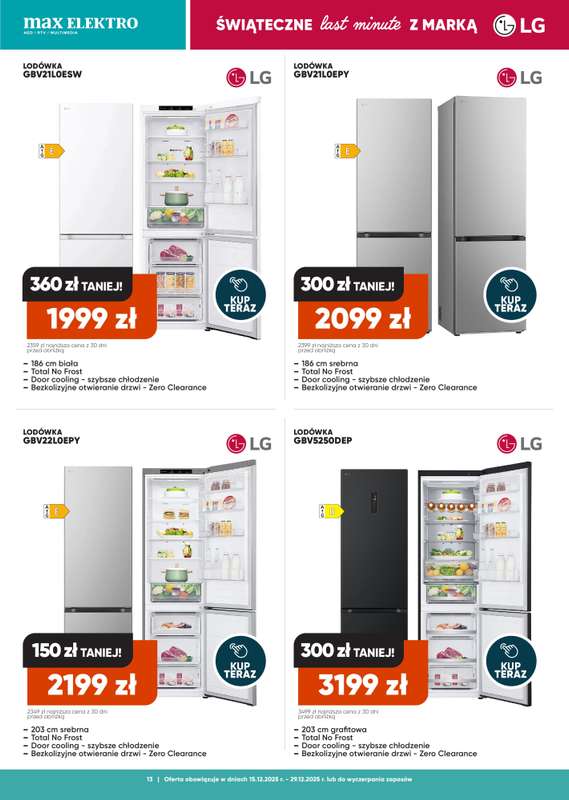Max Elektro - gazetka promocyjna Gazetka od poniedziałku 15.12 do poniedziałku 29.12 - strona 13