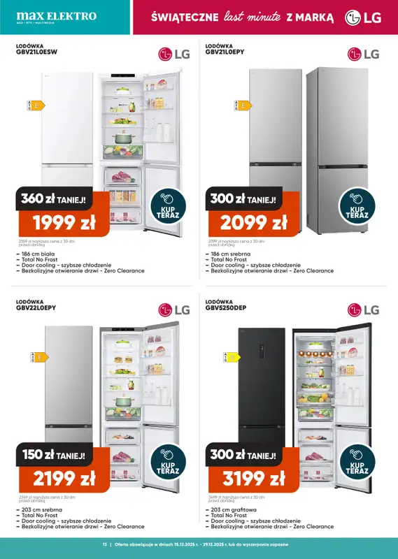 Max Elektro - gazetka promocyjna Gazetka od poniedziałku 15.12 do poniedziałku 29.12 - strona 13