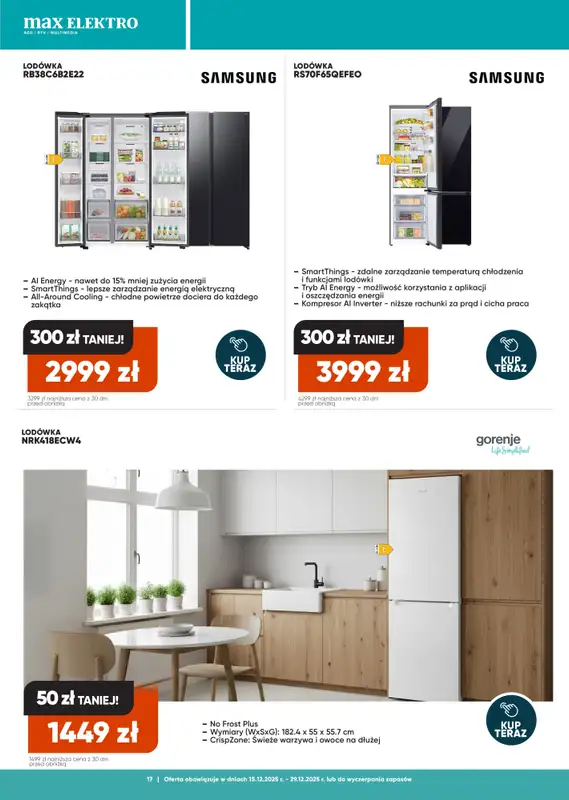 Max Elektro - gazetka promocyjna Gazetka od poniedziałku 15.12 do poniedziałku 29.12 - strona 17