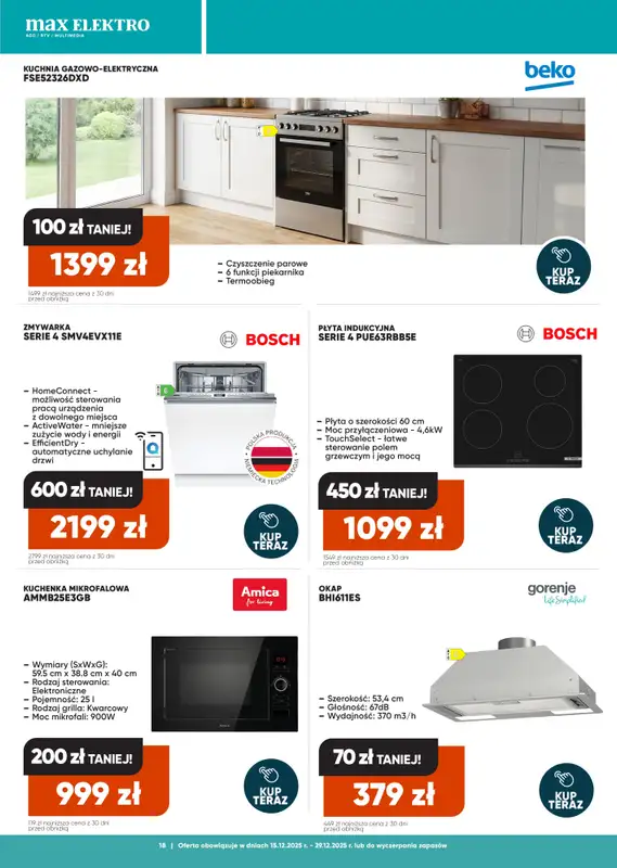 Max Elektro - gazetka promocyjna Gazetka od poniedziałku 15.12 do poniedziałku 29.12 - strona 18
