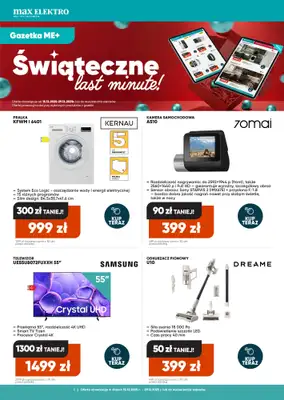 Max Elektro - gazetka promocyjna Gazetka od poniedziałku 15.12 do poniedziałku 29.12