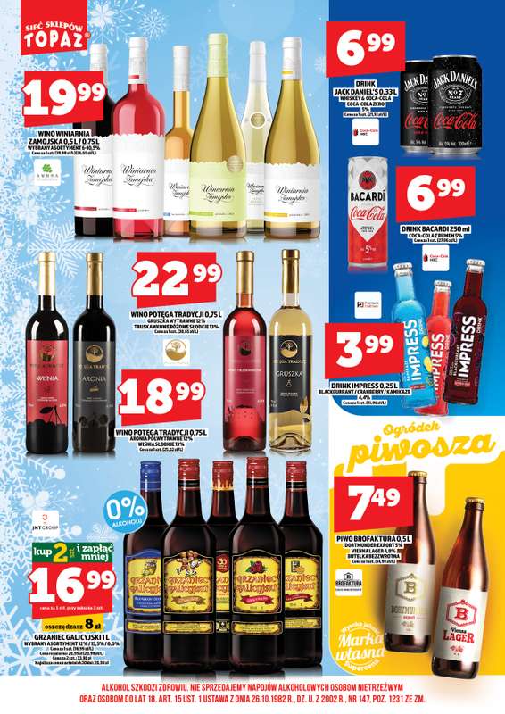 TOPAZ - gazetka promocyjna Alkohole na Święta/Sylwester 15.12.-31.12.2025 od poniedziałku 15.12 do środy 31.12 - strona 16