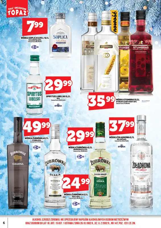 TOPAZ - gazetka promocyjna Alkohole na Święta/Sylwester 15.12.-31.12.2025 od poniedziałku 15.12 do środy 31.12 - strona 6