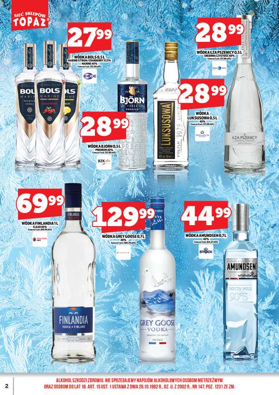 TOPAZ - gazetka promocyjna Alkohole na Święta/Sylwester 15.12.-31.12.2025 od poniedziałku 15.12 do środy 31.12 - strona 2