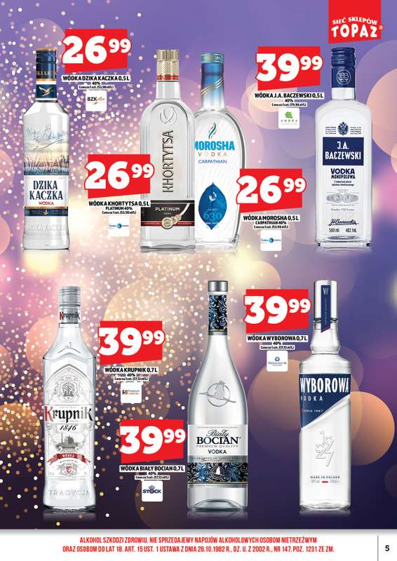 TOPAZ - gazetka promocyjna Alkohole na Święta/Sylwester 15.12.-31.12.2025 od poniedziałku 15.12 do środy 31.12 - strona 5