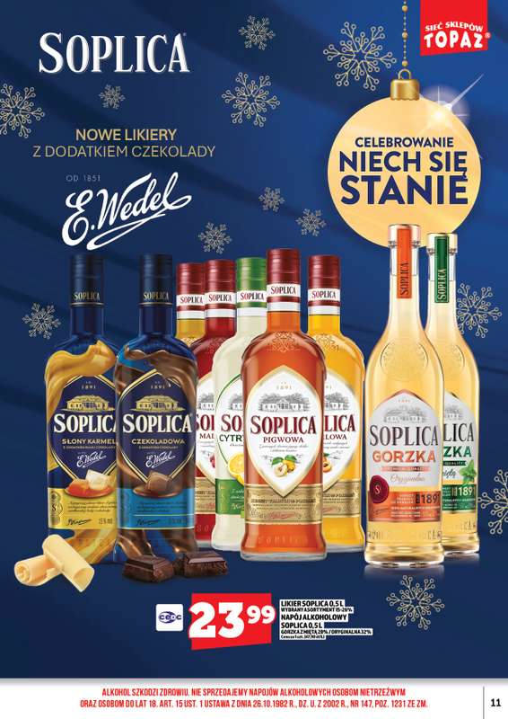 TOPAZ - gazetka promocyjna Alkohole na Święta/Sylwester 15.12.-31.12.2025 od poniedziałku 15.12 do środy 31.12 - strona 11