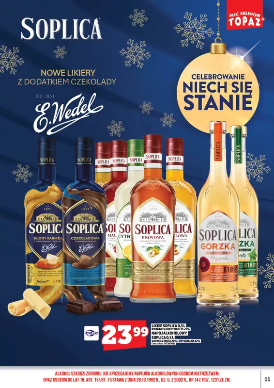 TOPAZ - gazetka promocyjna Alkohole na Święta/Sylwester 15.12.-31.12.2025 od poniedziałku 15.12 do środy 31.12 - strona 11