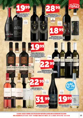TOPAZ - gazetka promocyjna Alkohole na Święta/Sylwester 15.12.-31.12.2025 od poniedziałku 15.12 do środy 31.12 - strona 15