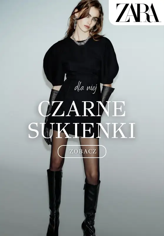 Zara - gazetka promocyjna Czarne sukienki – klasyka stylu od piątku 12.12 