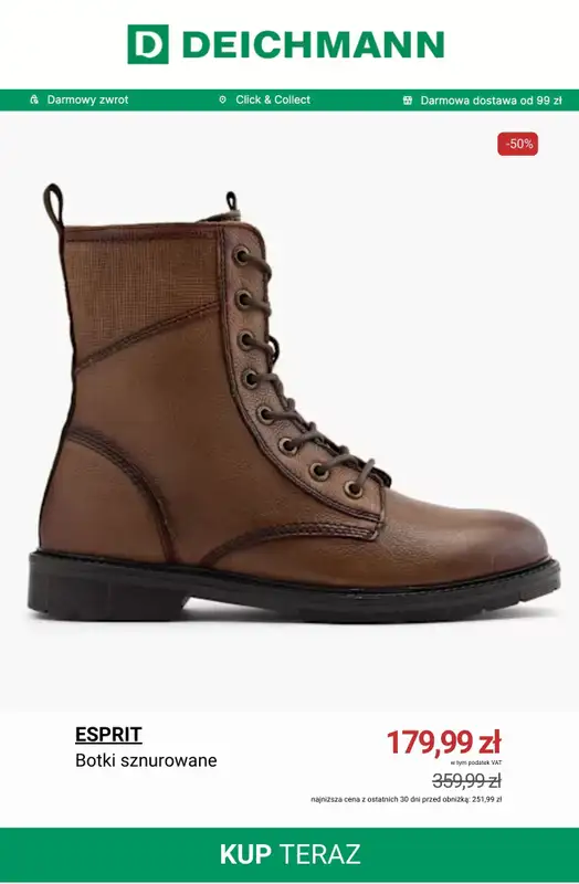 Deichmann - gazetka promocyjna Buty marki ESPRIT od soboty 13.12  - strona 10