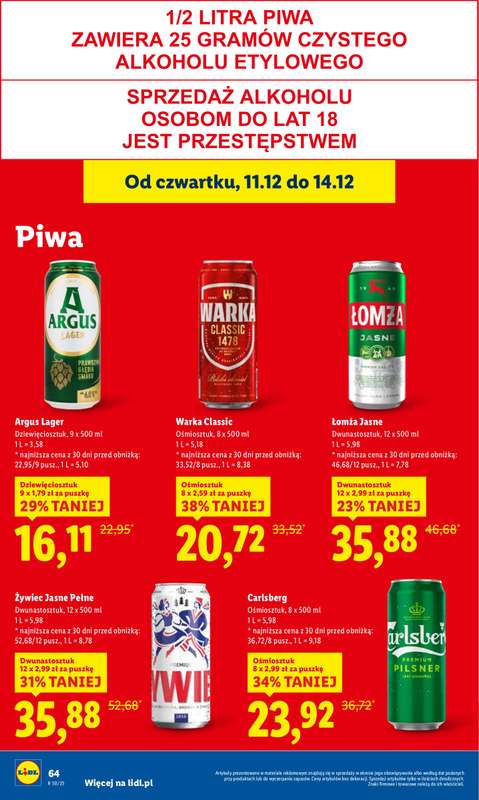 Lidl - gazetka promocyjna Oferta od czwartku od czwartku 11.12 do niedzieli 14.12 - strona 66