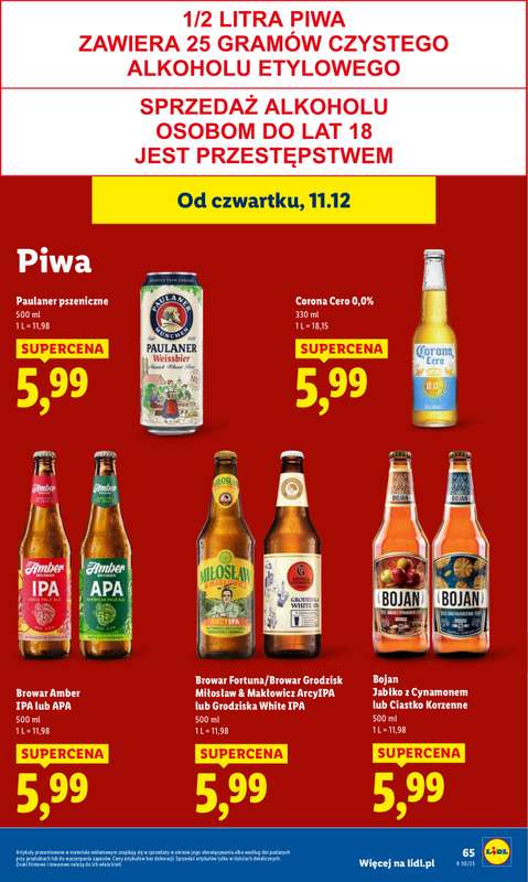 Lidl - gazetka promocyjna Oferta od czwartku od czwartku 11.12 do niedzieli 14.12 - strona 67