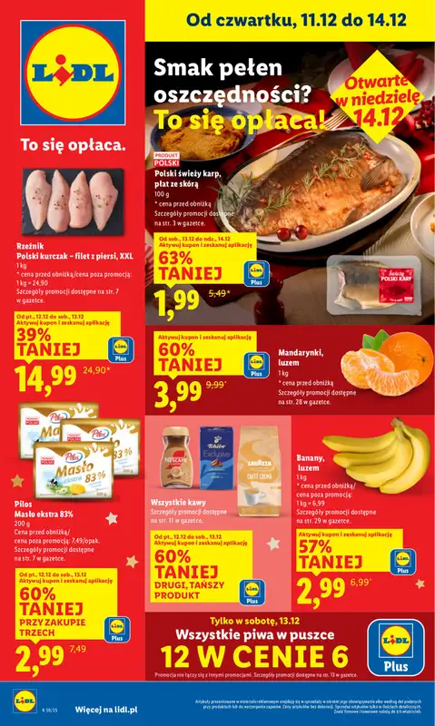 Lidl - gazetka promocyjna Oferta od czwartku od czwartku 11.12 do niedzieli 14.12