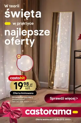 Castorama - gazetka promocyjna W teorii Święta, w praktyce najlepsze oferty od piątku 12.12 do wtorku 23.12