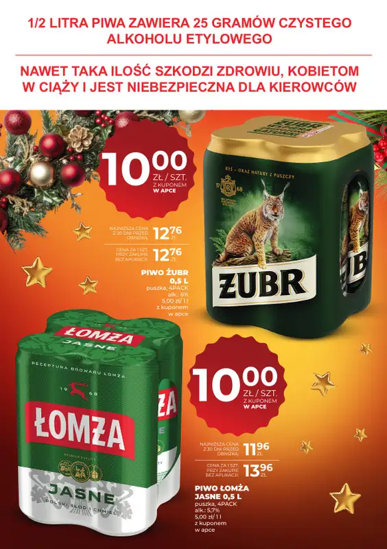 Duży Ben - gazetka promocyjna Oferta napoje i piwa od piątku 12.12 do wtorku 23.12 - strona 4