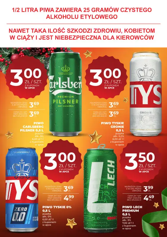 Duży Ben - gazetka promocyjna Oferta napoje i piwa od piątku 12.12 do wtorku 23.12 - strona 3