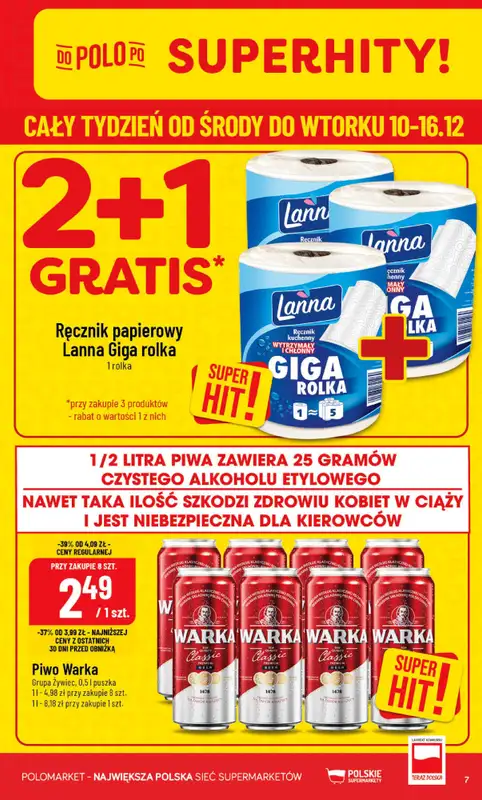 POLOmarket - gazetka promocyjna Gazetka od środy 10.12 do wtorku 16.12 - strona 7