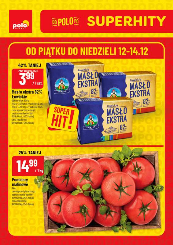 POLOmarket - gazetka promocyjna Super hity na weekend od piątku 12.12 do niedzieli 14.12