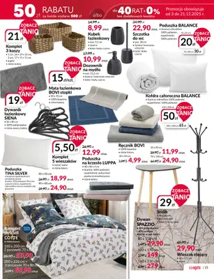 Salony Agata - gazetka promocyjna Już 19.12 Wielkie Otwarcie Agaty w Ełku! od piątku 19.12 do poniedziałku 05.01 - strona 15