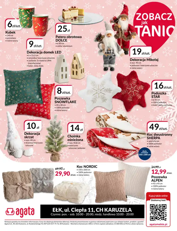 Salony Agata - gazetka promocyjna Już 19.12 Wielkie Otwarcie Agaty w Ełku! od piątku 19.12 do poniedziałku 05.01 - strona 16