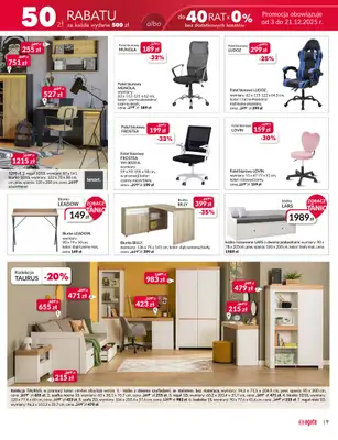 Salony Agata - gazetka promocyjna Już 19.12 Wielkie Otwarcie Agaty w Ełku! od piątku 19.12 do poniedziałku 05.01 - strona 9