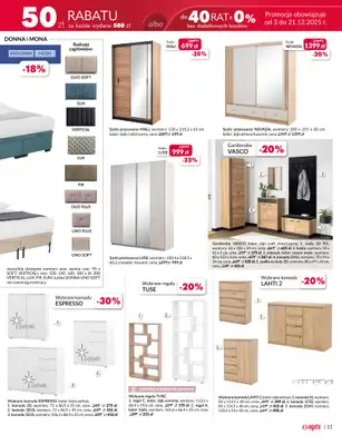Salony Agata - gazetka promocyjna Już 19.12 Wielkie Otwarcie Agaty w Ełku! od piątku 19.12 do poniedziałku 05.01 - strona 11