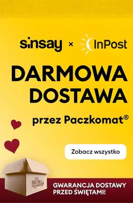 Sinsay - gazetka promocyjna Darmowa dostawa przez Paczkomat! od piątku 12.12 