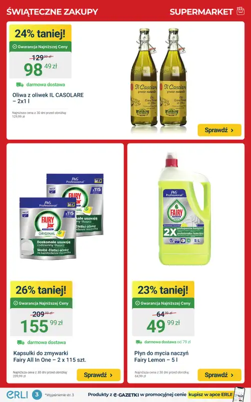 ERLI - gazetka promocyjna Świąteczne zakupy za mniej na ERLI! od poniedziałku 15.12 do niedzieli 21.12 - strona 3
