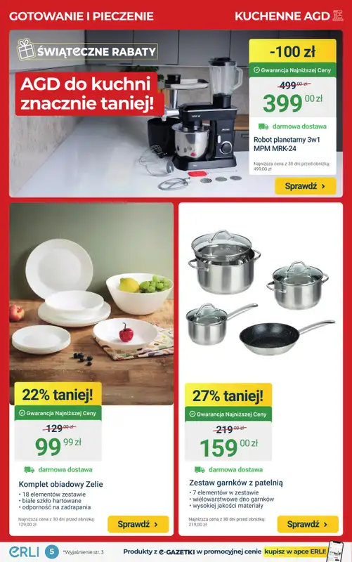 ERLI - gazetka promocyjna Złap HIT dnia oraz elektronikę i kuchenne sprzęty taniej! od poniedziałku 15.12 do niedzieli 21.12 - strona 5