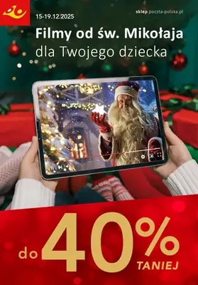 Poczta Polska - gazetka promocyjna Gazetka od poniedziałku 15.12 do niedzieli 28.12