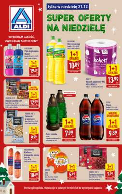 Aldi - gazetka promocyjna Super oferty na  niedzielę! od niedzieli 21.12 do niedzieli 21.12