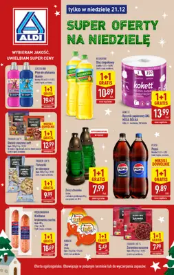 Aldi - gazetka promocyjna Super oferty na  niedzielę! od niedzieli 21.12 do niedzieli 21.12