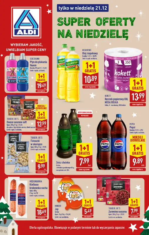 Aldi - gazetka promocyjna Super oferty na  niedzielę!  