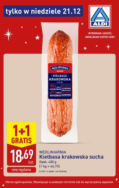 Aldi - gazetka promocyjna Super oferty na  niedzielę! od niedzieli 21.12 do niedzieli 21.12 - strona 11
